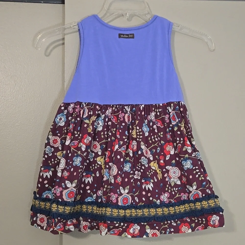 Matilda Jane Paint By Numbers Purple and Floral Sleeveless Top Size 10 - Picture 7 of 8